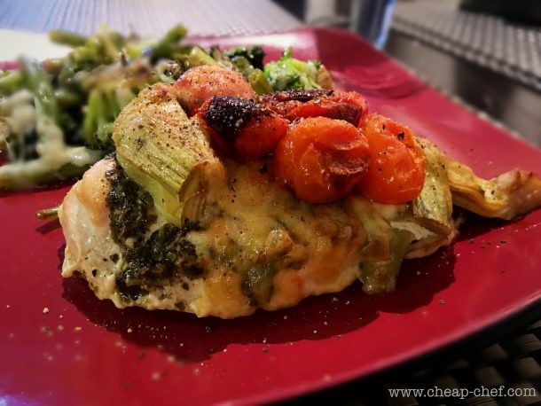 Chicken with Pesto and Artichokes